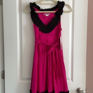 NWT Womens Kensie fuschia and black summer dress!